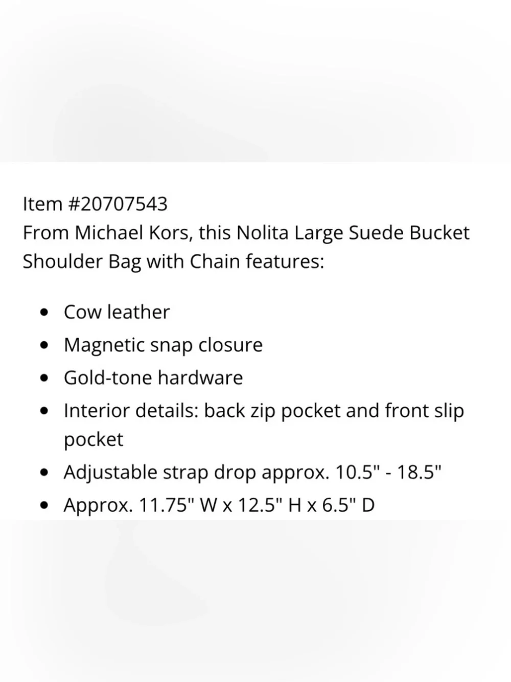 Michael Kors Nolita lg bucket bag